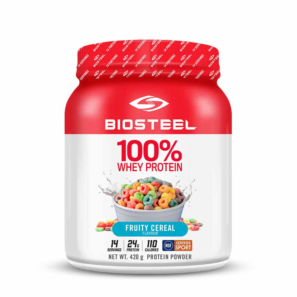 BIOSTEEL 100% WHEY PROTEIN / FRUITY CEREAL - 420G 14 ΜΕΡΙΔΕΣ
