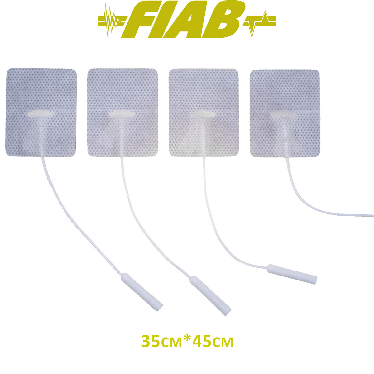 FIAB Electrodes for Physical Therapy WITH WIRED CABLE- 35x45mm-